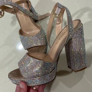 MADDEN GIRL WOMENS SUMMIT PLATFORM SANDAL - BLUSH Size 6